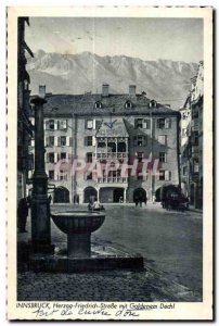 Old Postcard Innsbruck Herzog Friedrich Strabe put goldenem Dachl