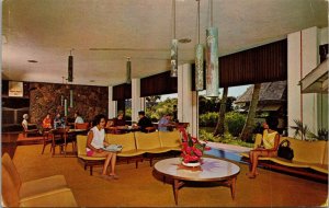 Guest Lobby Lounge Kauai Surf Hotel Kalapaki Beach Hawaii Postcard PC451