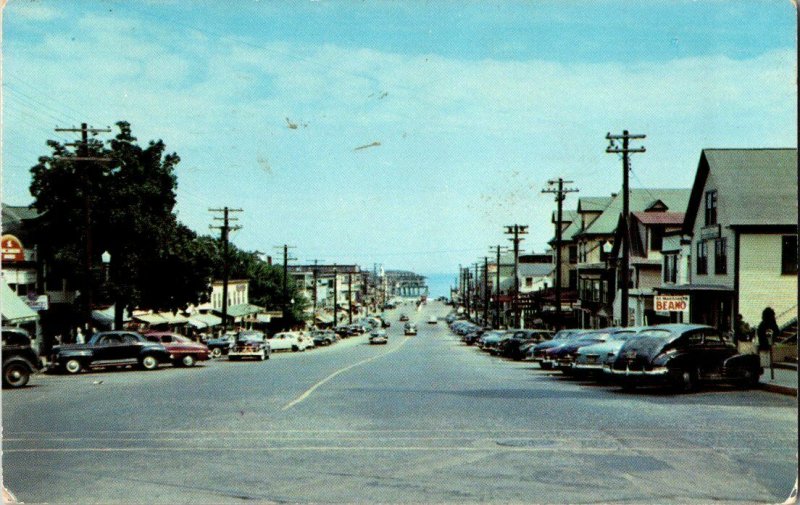 Old Orchard Street Old Orchard Beach Maine Vintage Postcard Standard View Card 