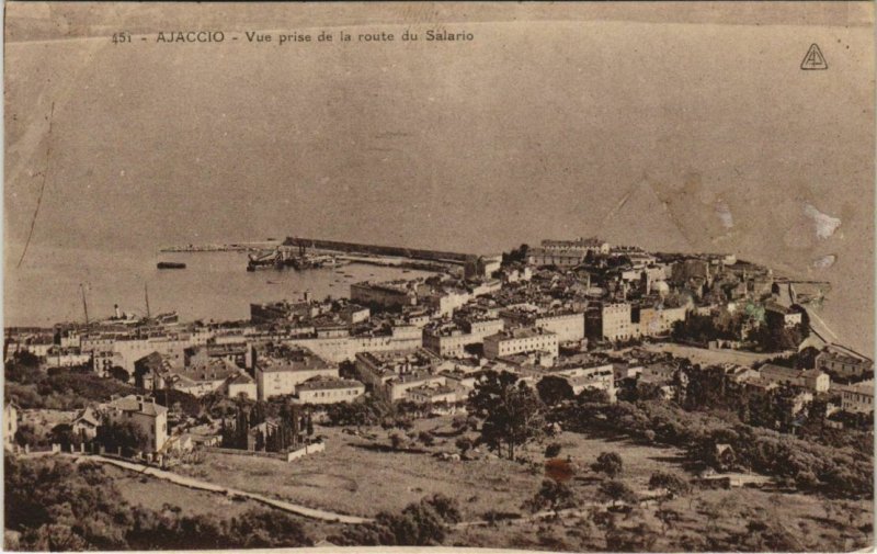 CPA Ajaccio vue prise de la route du Salario CORSICA (1077944)