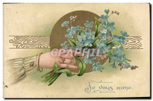 Postcard Old Main Fancy Flowers