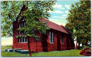 Postcard - Rear view of church at Jamestown, Virginia