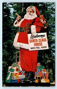 NORTH POLE, AK Alaska  40 FOOT TALL SANTA~ Santa Claus House c1960s  Postcard
