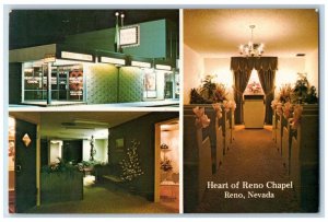 c1960 Heart Reno Wedding Chapel Multi View Reno Nevada Vintage Antique Postcard