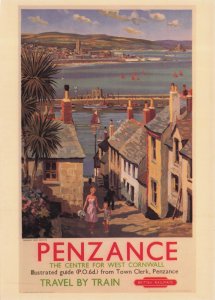 Penzance Travel By Train British Rail Advertising Poster Postcard
