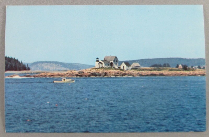 Mark Island Light From Schoodic Point Road, Winter Harbor ME Postcard (#6248)