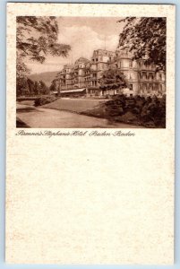 Baden-Baden Baden-Württemberg Germany Postcard Brenner's Stephanie Hotel c1910