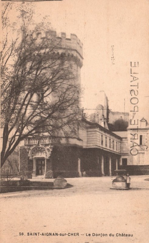 Vintage Postcard 1910's Donjon du château de Saint-Aignan-sur-Cher France