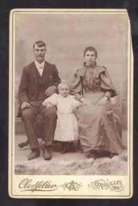 REAL PHOTO MOUNTED PHOTOGRAPH VERSAILLES MISSOURI WM HADEN FAMILY MO.