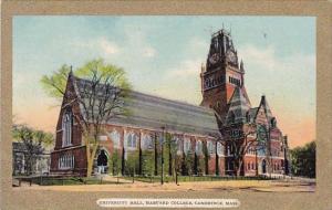 Massachusetts Cambridge University Hall Harvard College