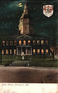 Vintage Postcard State House Annapolis Maryland MD Illustrated Post Card Co.