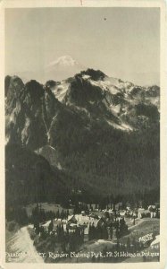 Paradise Valley Rainier Ranapar 1920s Washington RPPC Photo Postcard 20-2355