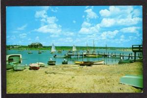 RI Pier & Boats WEEKAPAUG RHODE ISLAND PC Postcard