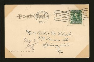 USA Postmark 1907 Seattle Wash Steamship MINNESOTA on Puget Sound Postcard