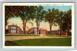 Albany NY, Historic 1898 Albany City Hospital, Vintage New York Postcard