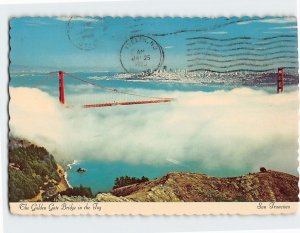 Postcard The Golden Gate Bridge in the Fog, San Francisco, California