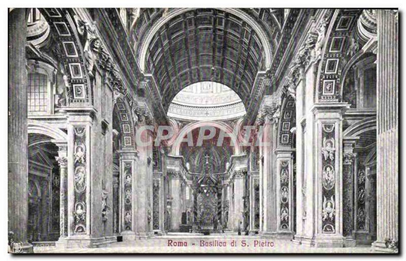 Old Postcard Roma Basilica di S Pietro