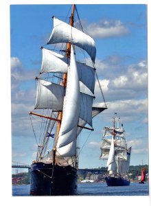 5 X 7 inch Photograph of Hall Ships in Halifax Harhour, Nova Scotia, 2000