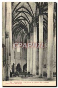 Postcard Old Toulouse Interior of the Church of the Jacobins