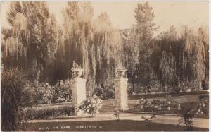 Ohio Real Photo RPPC Postcard c1920s MARIETTA View Park Gates Washington County