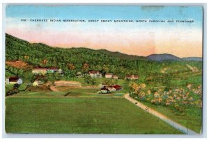 c1960's Cherokee Indian Reservation Great Smoky Mountains NC & TN Postcard