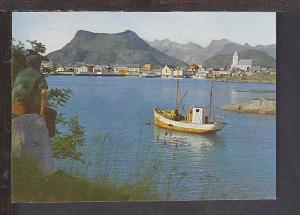 View of Svolvaer Norway Postcard BIN 1534