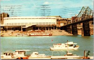 Cincinnati Riverfront Coliseum US Bank Arena c1972 Postcard J05