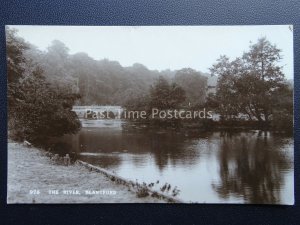 Dorset BLANDFORD The River & Bridge c1922 RP Postcard