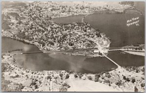 Newport Vermont VT Aerial View Unused RPPC Postcard H65