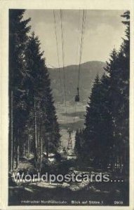 Blick auf Stutze Innsbrucker Nordkettenbahn Austria Stamp on back 