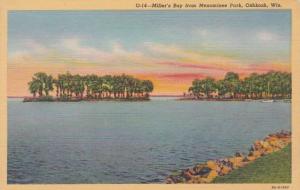 Wisconsin Oshkosh Miller's Bay From Menominee Park Curteich