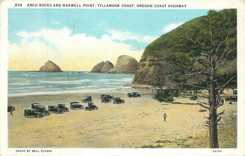 Oregon Arch Rocks Maxwell Point Tillamook Coast Andrews Postcard 22-7246