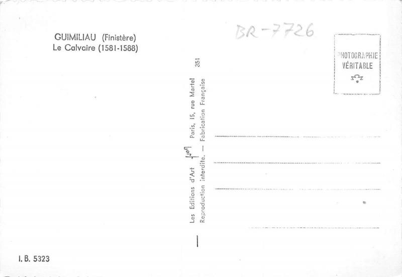 BR7726 Guimiliau Le Calvaire   france