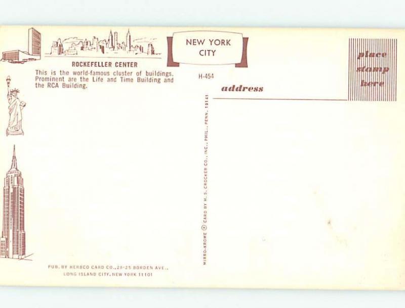 Unused Pre-1980 ROCKEFELLER CENTER New York City NY H9752