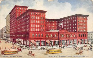 The new St. Charles Hotel New Orleans, LA, USA R.P.O., Rail Post Offices PU 1...