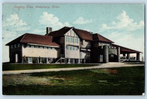 Waterbury Connecticut Postcard Country Club Building Exterior View 1910 Antique