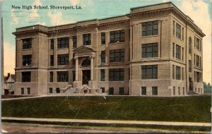 New High School, Shreveport LA c1913 Vintage Postcard S74