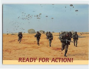 Postcard Soldiers of Army 82nd Airborne Division Ready for Action Ft. Bragg NC