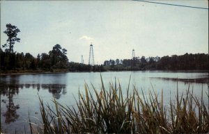 LONGVIEW TX Oil Wells Along US Hwy 80 Old Postcard