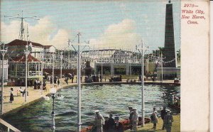 AMUSEMENT PARK New Haven CT, White City, 1907 Roller Coaster Sailors, Savin Rock