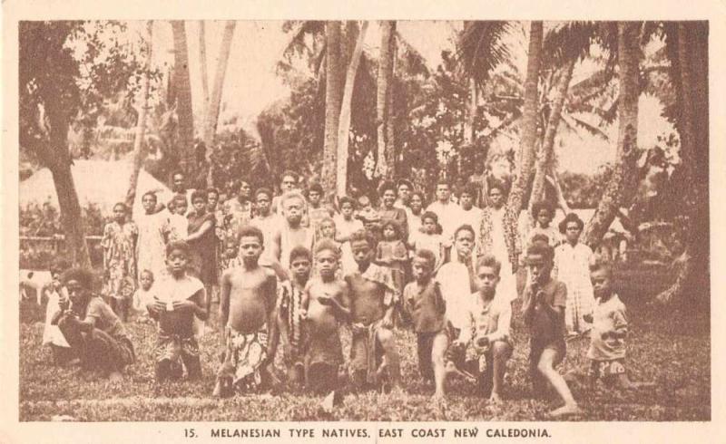 East Coast New Caledonia Melanesian Type Natives Antique Postcard J61440 