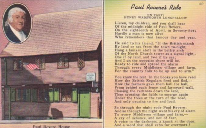 Paul Revere's Ride and Paul Revere House