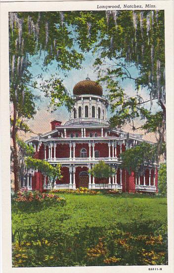 Longwood Natchez Mississippi Curteich