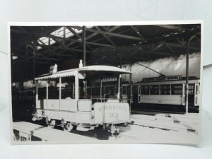 Original Vintage Tram Photo Brussels Horse Car at Ixelles Depot Belgium 1957