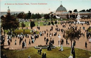Toronto Ontario Scene on Grand Plaza Exhibition Unused Postcard G80
