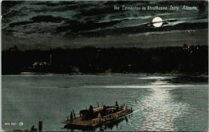 Edmonton to Strathcona Ferry Alberta AB Postcard E90