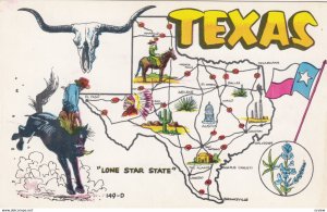 MAP : Texas , 1950-60s