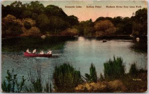 Iroquois Lake Indian Point Hudson River Day Line Park Scenic View Postcard