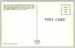 State Banners~Thunderbird Dancers El Paso Hwy Carlsbad NM~Vintage Postcard