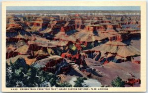 Postcard - Kaibab Trail From Yaki Point, Grand Canyon National Park - Arizona